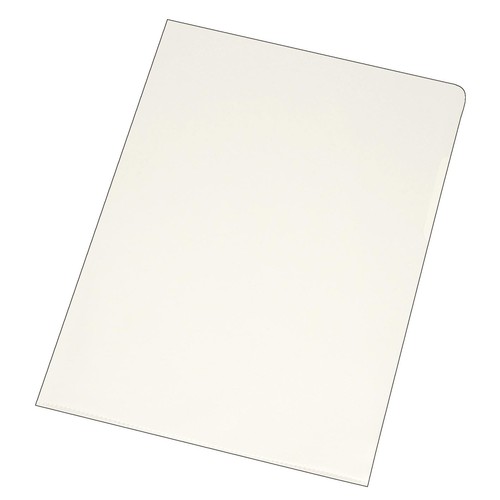 Sichthüllen oben + rechts offen A4 120µ transparent PP genarbt BestStandard Daumenaussparung im Oberteil (PACK=100 STÜCK) Produktbild Front View L