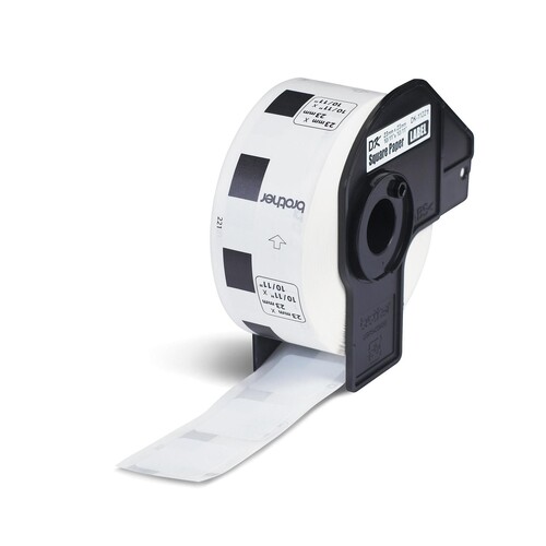 Einzeletikettenrollen Quadratisch 23x23mm Thermopapier Brother DK-11221 (PACK=1000 STÜCK) Produktbild Additional View 1 L