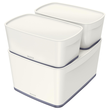 Aufbewahrungsbox MyBox mit Deckel für A4 318x198x385mm 18Liter weiß/grau Kunststoff Leitz 5216-10-01 Produktbild Additional View 2 S