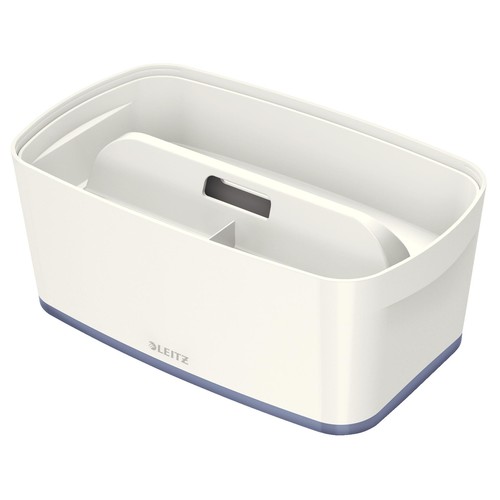 Aufbewahrungsbox MyBox mit Deckel für A5 318x128x191mm 5Liter weiß/grau Kunststoff Leitz 5229-10-01 Produktbild Additional View 1 L