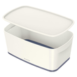 Aufbewahrungsbox MyBox mit Deckel für A5 318x128x191mm 5Liter weiß/grau Kunststoff Leitz 5229-10-01 Produktbild
