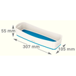 Aufbewahrungsschale MyBox 307x55x105mm weiß/blau Leitz 5258-10-36 Produktbild Additional View 3 S