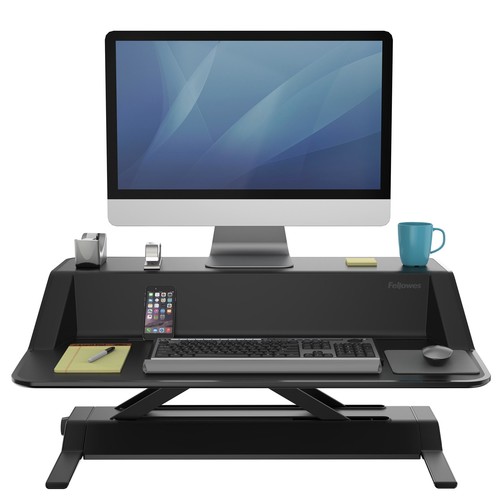 Workstation Sitz/Steh Desktop Lotus schwarz Fellowes 0007901 Produktbild Additional View 3 L