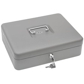 Geldkassette Standard Plus Zählbrett für 137,60 und Schacht 300x240x90mm mit Klammer grau Metall Wedo 149858012 Produktbild
