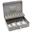 Geldkassette Standard Plus Zählbrett für 137,60 und Schacht 300x240x90mm mit Klammer grau Metall Wedo 149858012 Produktbild Additional View 1 S