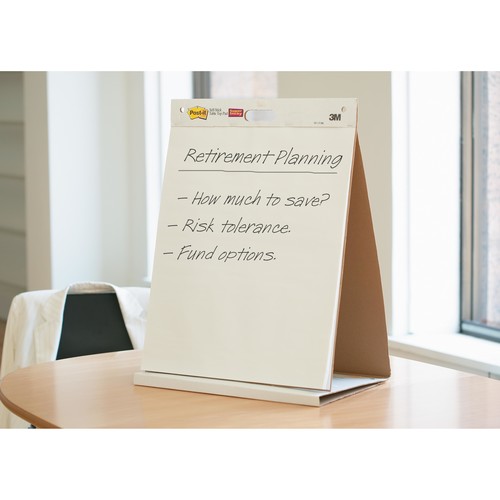 Haftfolie Post-it Meeting Charts mit Aufsteller 50,8x58,4cm blanko weiß 3M 563R (PACK=20 BLATT) Produktbild Additional View 1 L