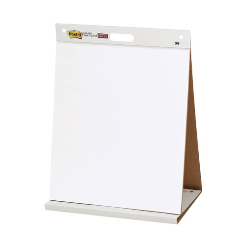 Haftfolie Post-it Meeting Charts mit Aufsteller 50,8x58,4cm blanko weiß 3M 563R (PACK=20 BLATT) Produktbild