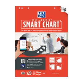 Flipchartblock Oxford Smart Charts 20Blatt 60x80cm blanko weiß 400096276 Produktbild