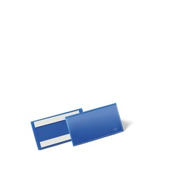 Etikettentaschen 150x67mm dunkelblau selbstklebend Durable 1762-07 (PACK=50 STÜCK) Produktbild