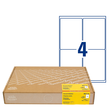 Versand-Etiketten Laser+Kopier 99,1x143,5mm auf A4 Bögen weiß Zweckform 8017-300 (PACK=1200 STÜCK) Produktbild