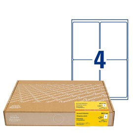 Versand-Etiketten Laser+Kopier 99,1x143,5mm auf A4 Bögen weiß Zweckform 8017-300 (PACK=1200 STÜCK) Produktbild