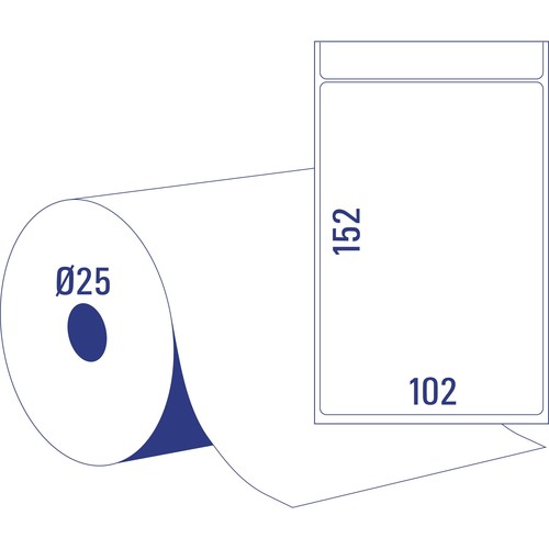 Versandetiketten Thermodirekt 102x152mm 25Kern weiß Zweckform TD8050-25 (PACK=2 STÜCK à 475 ETIKETTEN) Produktbild Additional View 1 L