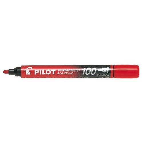 Permanentmarker SCA-100-R 1mm Rundspitze rot Pilot 4010002 Produktbild