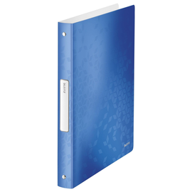 Ringbuch WOW A4 4Ringe Ringe-Ø25mm bis190Blatt blau metallic PP Leitz 4258-00-36 Produktbild