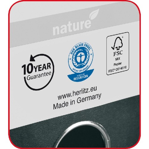 Ordner Max File Nature A4 80mm schwarz Herlitz 300007006 Produktbild Additional View 1 L