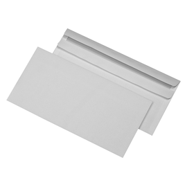 Briefumschlag ohne Fenster DIN lang+ 114x229mm selbstklebend 75g weiß mit grauem Innendruck (PACK=1000 STÜCK) Produktbild