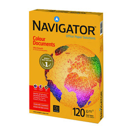 Kopierpapier Navigator Colour Dokuments A4 120g weiß FSC EU-Ecolabel 169CIE (PACK=250 BLATT) Produktbild