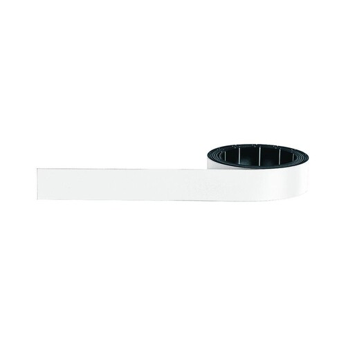Magnetband 1m x 15mm weiß beschriftbar Magnetoplan 1261500 Produktbild Front View L