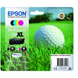 Tintenpatrone 34XL für WorkForce Pro WF-3700 Multipack 4-farbig 16,3ml + 3x10,8ml Epson T347640 (ST=4 STÜCK) Produktbild