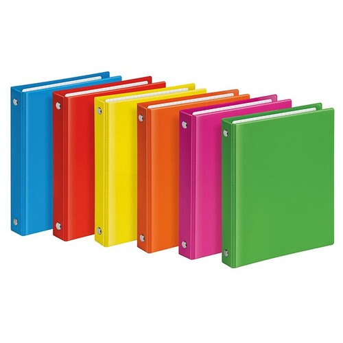 Taschenringbuch VELOCOLOR A6 4Ringe Ringe-Ø13mm sortiert Veloflex 1164300 Produktbild Front View L