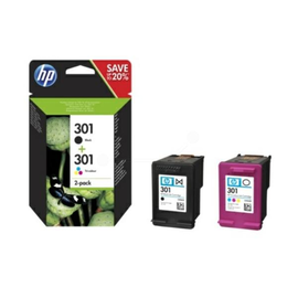 Tintenpatrone 301 Multipack für HP DeskJet 1000/3060 je 3ml schwarz/farbig HP N9J72AE (PACK=2 STÜCK) Produktbild