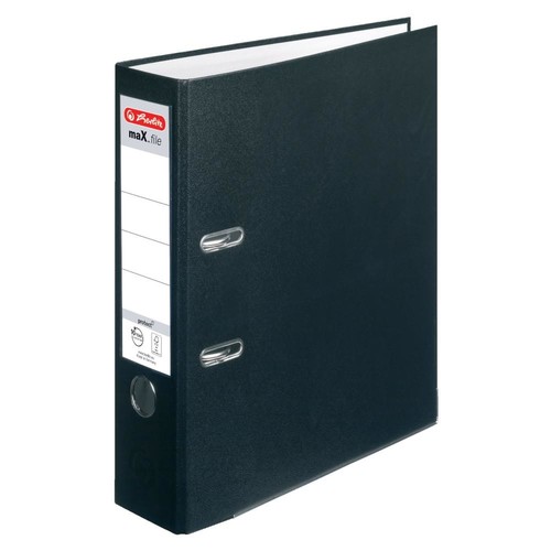 Ordner maX.file protect A4 80mm schwarz PP Herlitz 300007144 Produktbild