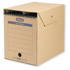 Ablageschachteln für Hängemappen Archiv tric maxi 23,6x33,3x30,8cm Elba naturbraun Pappe 100421090 Produktbild
