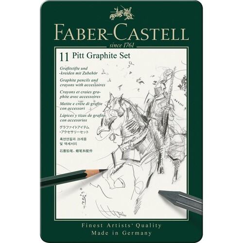 Graphite-Set Pitt klein Metalletui Faber Castell 112972 Produktbild Front View L