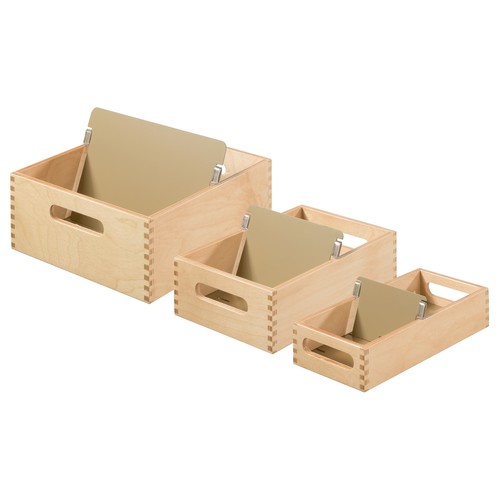 Karteitrog inkl. 1Metallstütze A5 quer 230x250x98mm für 900Karten Holz HAN 505-0 Produktbild Additional View 2 L