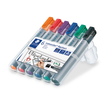 Flipchartmarker Lumocolor 356B Etui 2-5mm Keilspitze sortiert Staedtler 356BWP6 (PACK=6 STÜCK) Produktbild Additional View 1 S