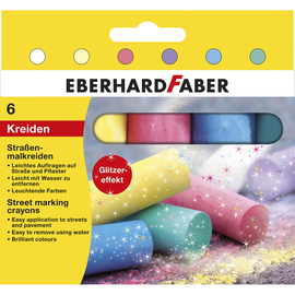 Straßenmalkreiden rund glitzer sortiert Eberhard Faber 526504 (PACK=4 STÜCK) Produktbild
