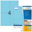 Etiketten Inkjet+Laser+Kopier 105x148mm auf A4 Bögen blau Herma 4398 (PACK=400 STÜCK) Produktbild