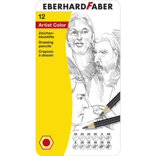 Bleistift-Set Artist Color sechskant sortiert Eberhard Faber 516913 (ETUI=12 STÜCK) Produktbild Front View L