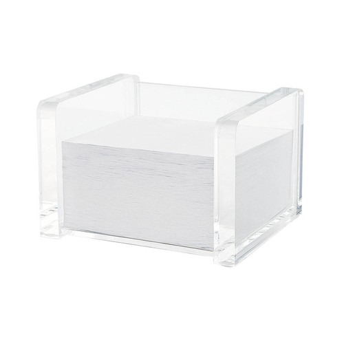 Zettelbox mit Papier Cristallic 11,6x9,9x7,5cm glasklar Acryl Wedo 607016 Produktbild