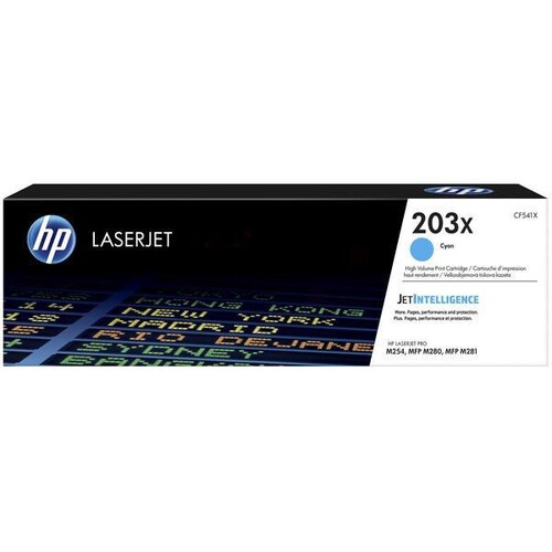 Toner 203X für Color Laserjet Pro M 254 2500 Seiten cyan HP CF541X Produktbild Front View L