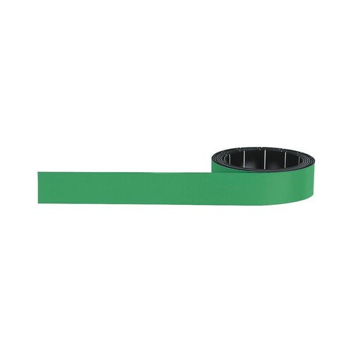 Magnetband 1m x 15mm grün beschriftbar Magnetoplan 1261505 Produktbild Front View L
