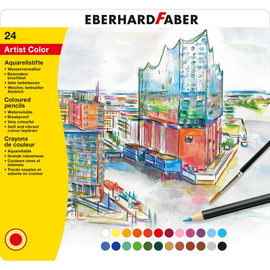 Aquarellstifte Artist Color Metalletui farbig sortiert Eberhard Faber 516025 (PACK=24 STÜCK) Produktbild