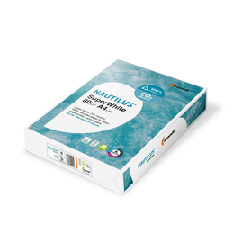 Kopierpapier Nautilus Superwhite A4 80g Recycling weiß PCF FSC 150CIE EU-Ecolabel (PACK=500 BLATT) Produktbild