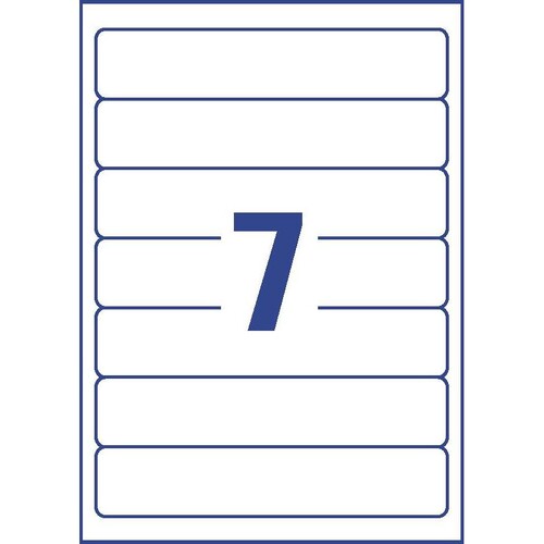 Rückenschilder zum Bedrucken 38x192mm lang schmal auf A4 Bögen weiß selbstklebend Zweckform L4760-10 (PACK=70 STÜCK) Produktbild Additional View 2 L