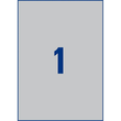 Typenschild-Etiketten Laser+Kopier 210x297mm auf A4 Bögen silber Polyester Zweckform L6013-8 (PACK=8 STÜCK) Produktbild Additional View 2 S