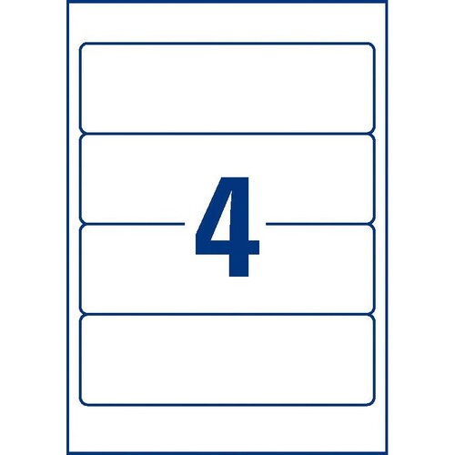 Rückenschilder zum Bedrucken 59x192mm kurz breit auf A4 Bögen weiß selbstklebend Zweckform L6061-10 (PACK=40 STÜCK) Produktbild Additional View 2 L