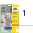 Etiketten Inkjet+Laser+Kopier 210x297mm auf A4 Bögen weiß Papier stark haftend Zweckform L7877-20 (PACK=20 STÜCK) Produktbild