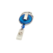 Jojo-Ausweishalter mit Gewebelasche/ Gürtelschlaufe Ø40mm blau Nr. 30 mit 80cm Nylonschnur Produktbild