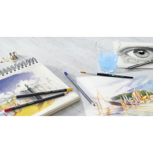 Aquarellstift Goldfaber Aqua Metalletui farbig sortiert Faber Castell 114624 (ETUI=24 STÜCK) Produktbild Additional View 4 L