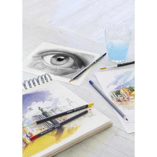 Aquarellstift Goldfaber Aqua Metalletui farbig sortiert Faber Castell 114624 (ETUI=24 STÜCK) Produktbild Additional View 5 L