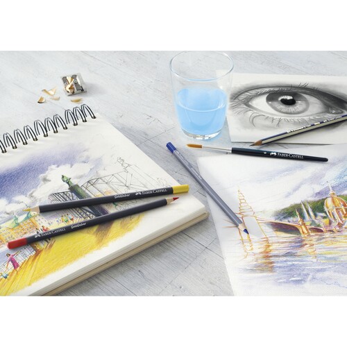 Aquarellstift Goldfaber Aqua Metalletui farbig sortiert Faber Castell 114624 (ETUI=24 STÜCK) Produktbild Additional View 6 L