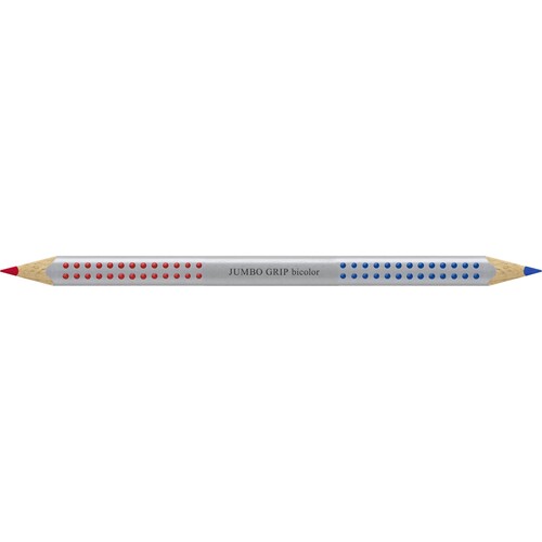 Farbstift JUMBO GRIP Silbentrennstift dreikant rot-blau Faber Castell 110910 Produktbild Front View L