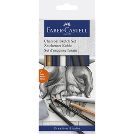 Zeichenset Kohle sortiert Faber Castell 114002 Produktbild