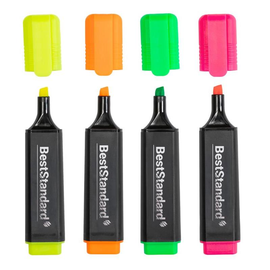 Textmarker Etui 2-5mm Keilspitze BestStandard (ETUI=4 STÜCK) Produktbild