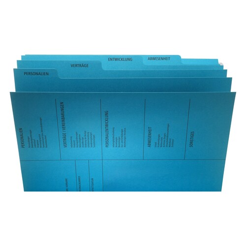 Personalakte seitlich offen 5 Fächer blau Pagna 44105-02 Produktbild Additional View 3 L
